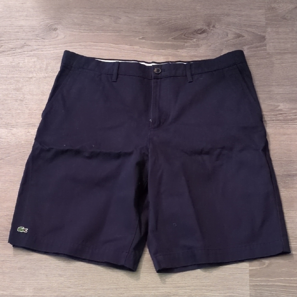 Lacoste NWOT Navy Regular Fit Chino Shorts Size 38